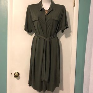 Chico’s Army green shirt dress- Chico’s size 3